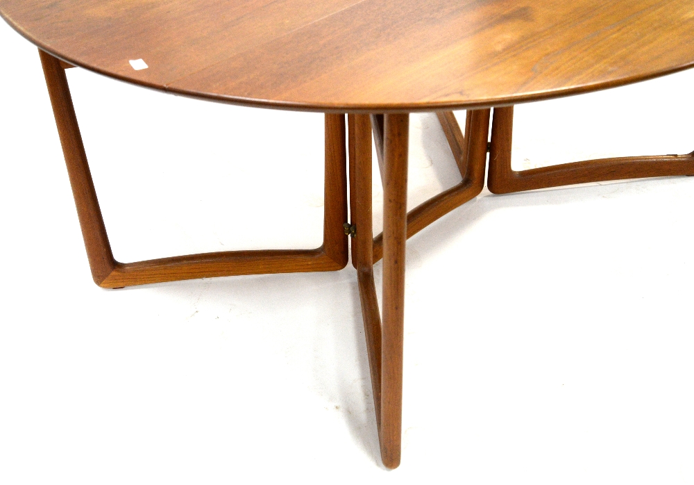 Peter Hvidt & Orla Molgaard-Nielson for France & Son, double gate leg drop-leaf dining table, w163 x - Image 25 of 40