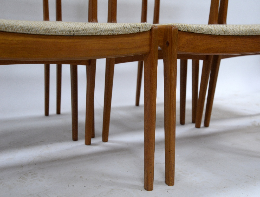 Johannes Andersen for Uldum Møbelfabrik, Denmark, set of six dining chairs with upholstered seats, - Image 26 of 30