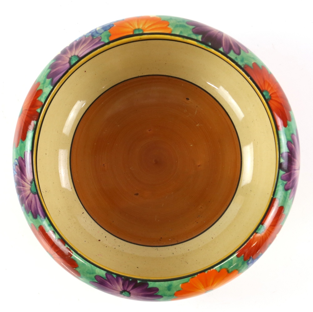 Clarice Cliff Bizarre, bowl in the 'Gay Day' pattern, handpainted with flowers, H8cm, 24cm - Image 9 of 22