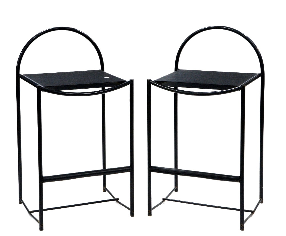 Giandomenico Belotti for Alias, two spaghetti stools in black, h86 x w45 d42cmProvenance:  This - Image 2 of 32