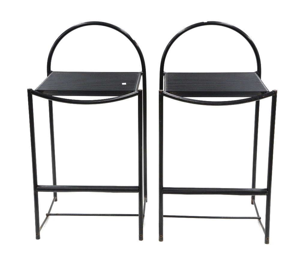 Giandomenico Belotti for Alias, two spaghetti stools in black, h86 x w45 d42cmProvenance:  This - Image 25 of 32