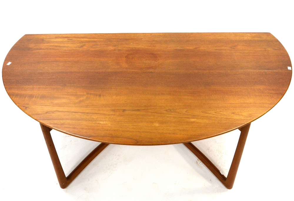 Peter Hvidt & Orla Molgaard-Nielson for France & Son, double gate leg drop-leaf dining table, w163 x - Image 28 of 40