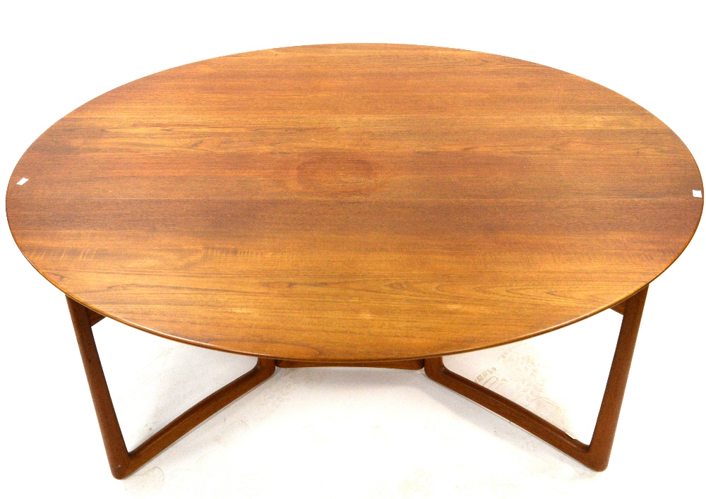 Peter Hvidt & Orla Molgaard-Nielson for France & Son, double gate leg drop-leaf dining table, w163 x - Image 33 of 40