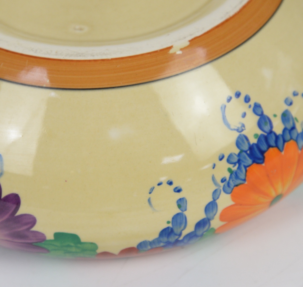 Clarice Cliff Bizarre, bowl in the 'Gay Day' pattern, handpainted with flowers, H8cm, 24cm - Image 21 of 22