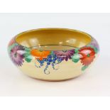 Clarice Cliff Bizarre, bowl in the 'Gay Day' pattern, handpainted with flowers, H8cm, 24cm