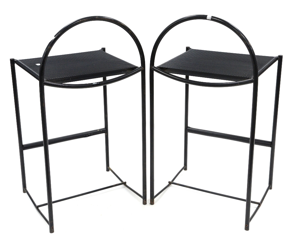 Giandomenico Belotti for Alias, two spaghetti stools in black, h86 x w45 d42cmProvenance:  This - Image 19 of 32