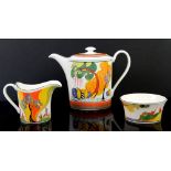 Wedgwood Clarice Cliff Limited edition ceramics; The Connoisseur Collection Cornwall coffee pot,