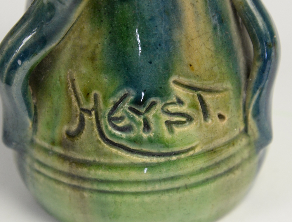 Belgium Pottery, including Thulin Faiencerie, vases and jugs in blue and green drip glaze, including - Image 7 of 38