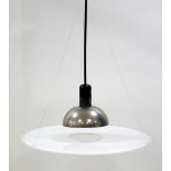 Achille Giacomo Castiglioni for Flos 'frisbi' pendant lamp, model 850, white disc 60cm diam,