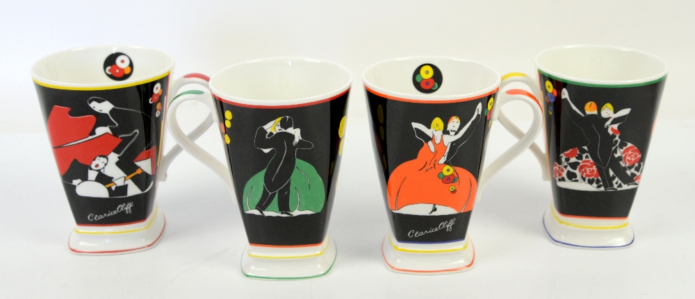 Wedgwood Clarice Cliff Limited edition ceramics; The Age of Jazz Art Deco Beakers 'On The town' - Image 4 of 8