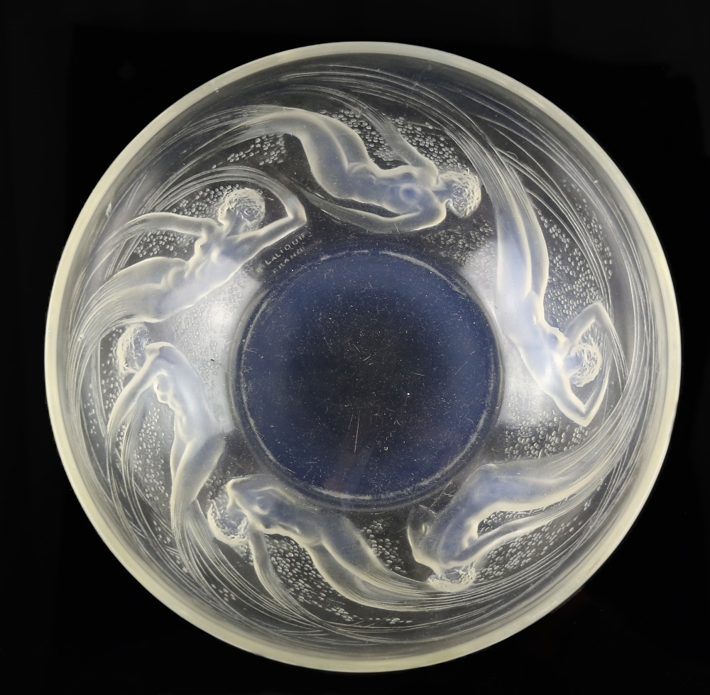 René Lalique Ondines opalescent glass bowl, early 20th century, the exterior relief moulded with - Image 2 of 14