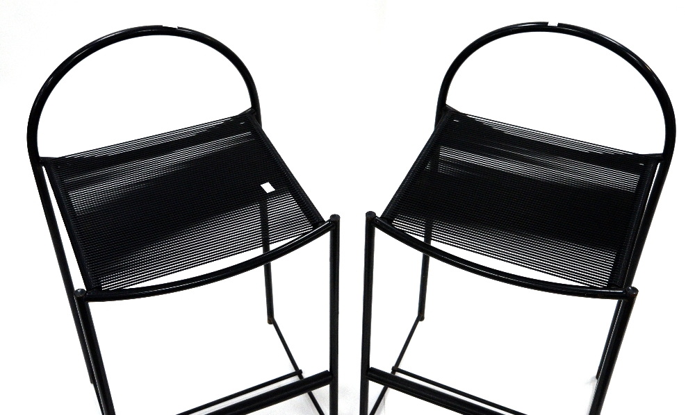 Giandomenico Belotti for Alias, two spaghetti stools in black, h86 x w45 d42cmProvenance:  This - Image 17 of 32