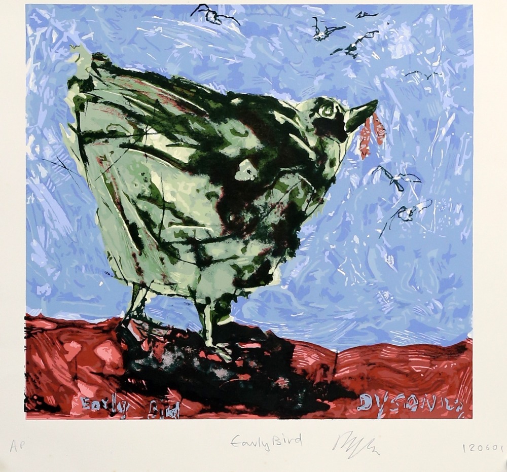 Julian Dyson (British, 1936-2003), 'Early Bird', limited edition screenprint, artists proof, signed, - Image 2 of 7