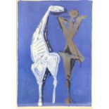 Marino Marini (Italian,1901-1980), Horse and Acrobat print, dated 1953, Les Editions Braun et Cie,
