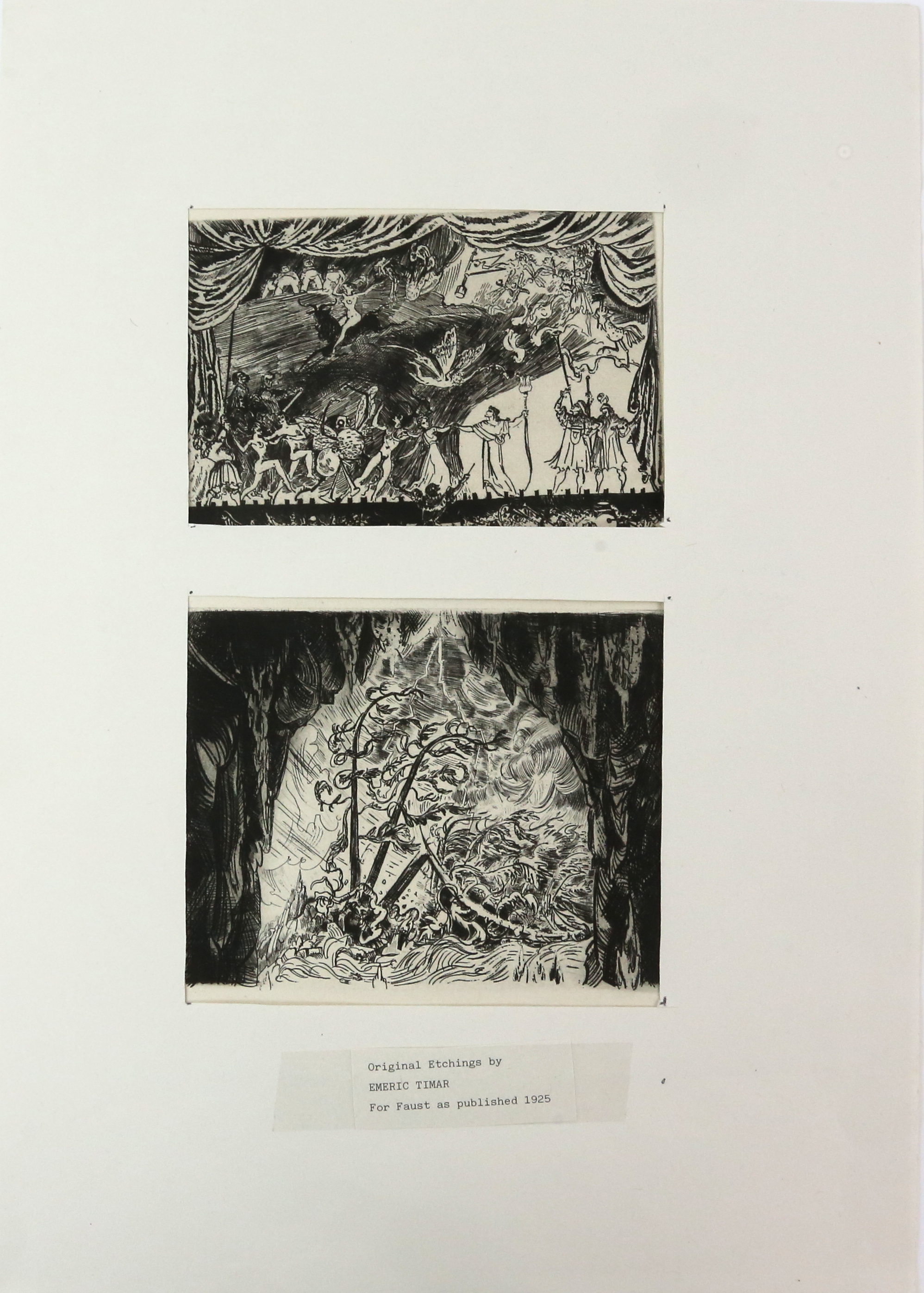 Mixed folder of unframed vintage etchings and prints, including Edward J Cherry (1886-1960), etching - Image 8 of 22