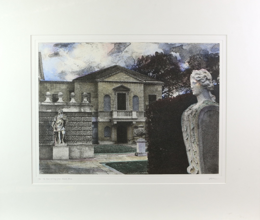 Jennifer Dickson (B.1936), 'The Muse and Inigo Jones, Chiswick House', aquatint, signed, titled - Image 3 of 6