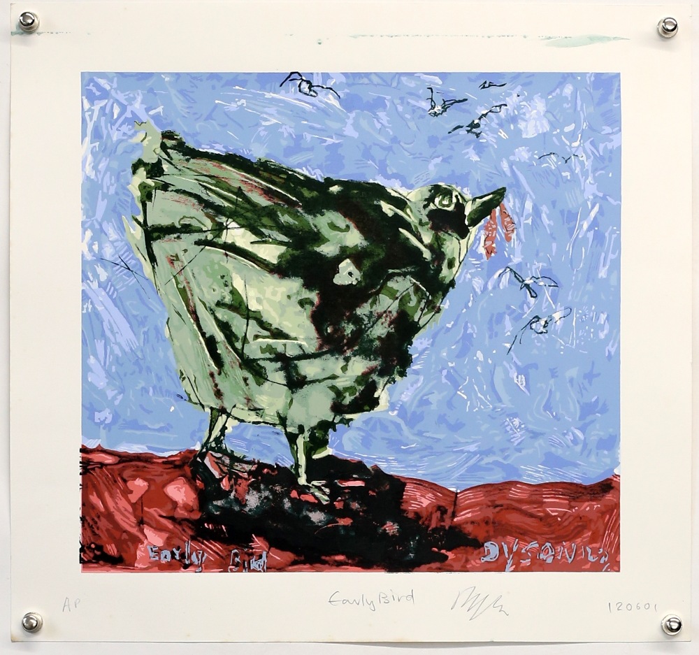 Julian Dyson (British, 1936-2003), 'Early Bird', limited edition screenprint, artists proof, signed, - Image 3 of 7