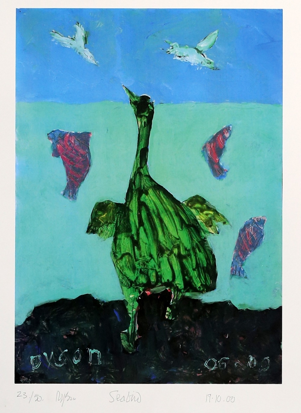 Julian Dyson (British, 1936-2003), 'Early Bird', limited edition screenprint, artists proof, signed, - Image 5 of 7