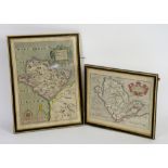 Two coloured maps of Anglesey 26cm x 19cm and 15cm x 19cm (2)
