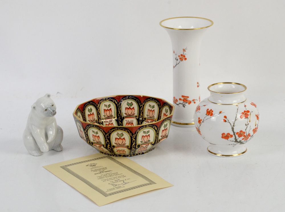 Two Capodimonte figural groups, a Lladro polar bear, Masons Ironstone bowl in the Imari style and - Image 9 of 17