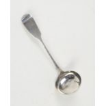 19th Century Scottish silver fiddle pattern toddy ladle by William Marshall, Edinburgh 1845