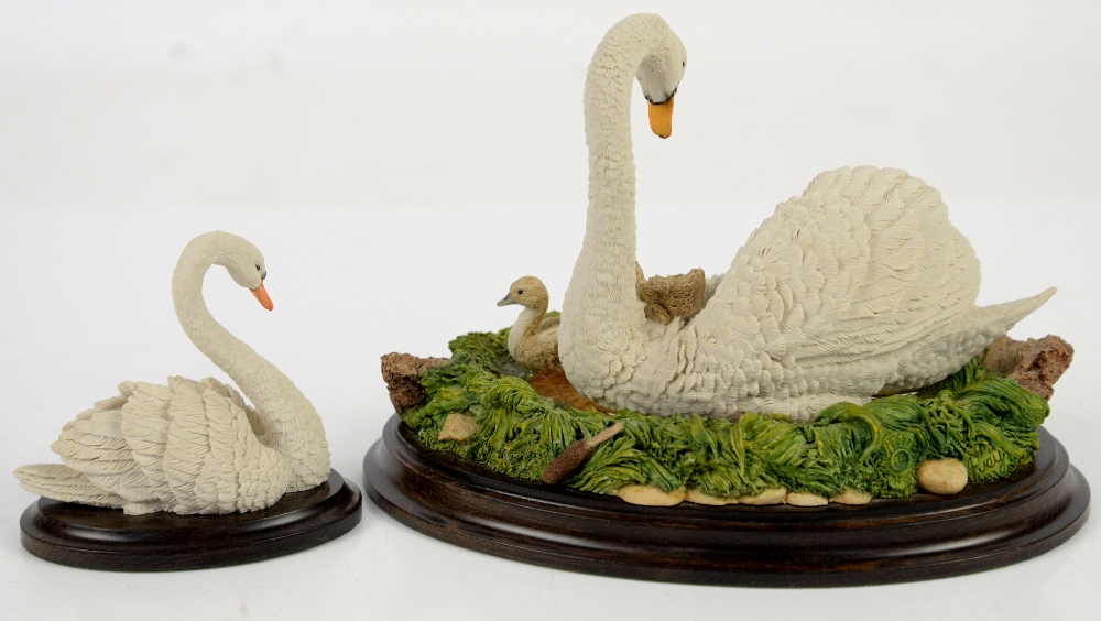 Royal Worcester wash jug and bowl decorated with poppies, Royal Doulton swan with cygnets, Country - Image 5 of 13