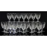 Waterford Lismore crystal glasses 6 red wine and 12 white wine glasses (18)