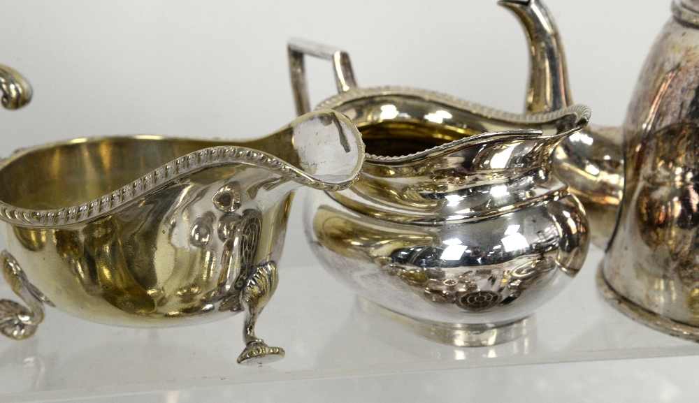 A Georgian silver caddy spoon, a pair of silver miniature candlesticks, a silver cup, white metal - Image 20 of 27