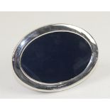 Oval silver photo frame by Carrs, Sheffield