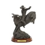 Bronze resin, Montana Lifestyles Statue Bronco 30 cm high