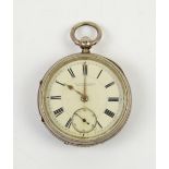 Victorian silver pocket watch retailed by A Livingston of Manchester Chester, 1898