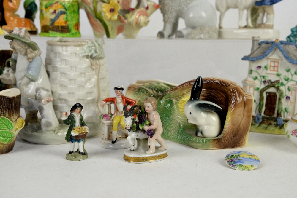 Mixed collection of ceramics, to include Czech Amphora porcelain figural group of girl with dog - Image 7 of 9
