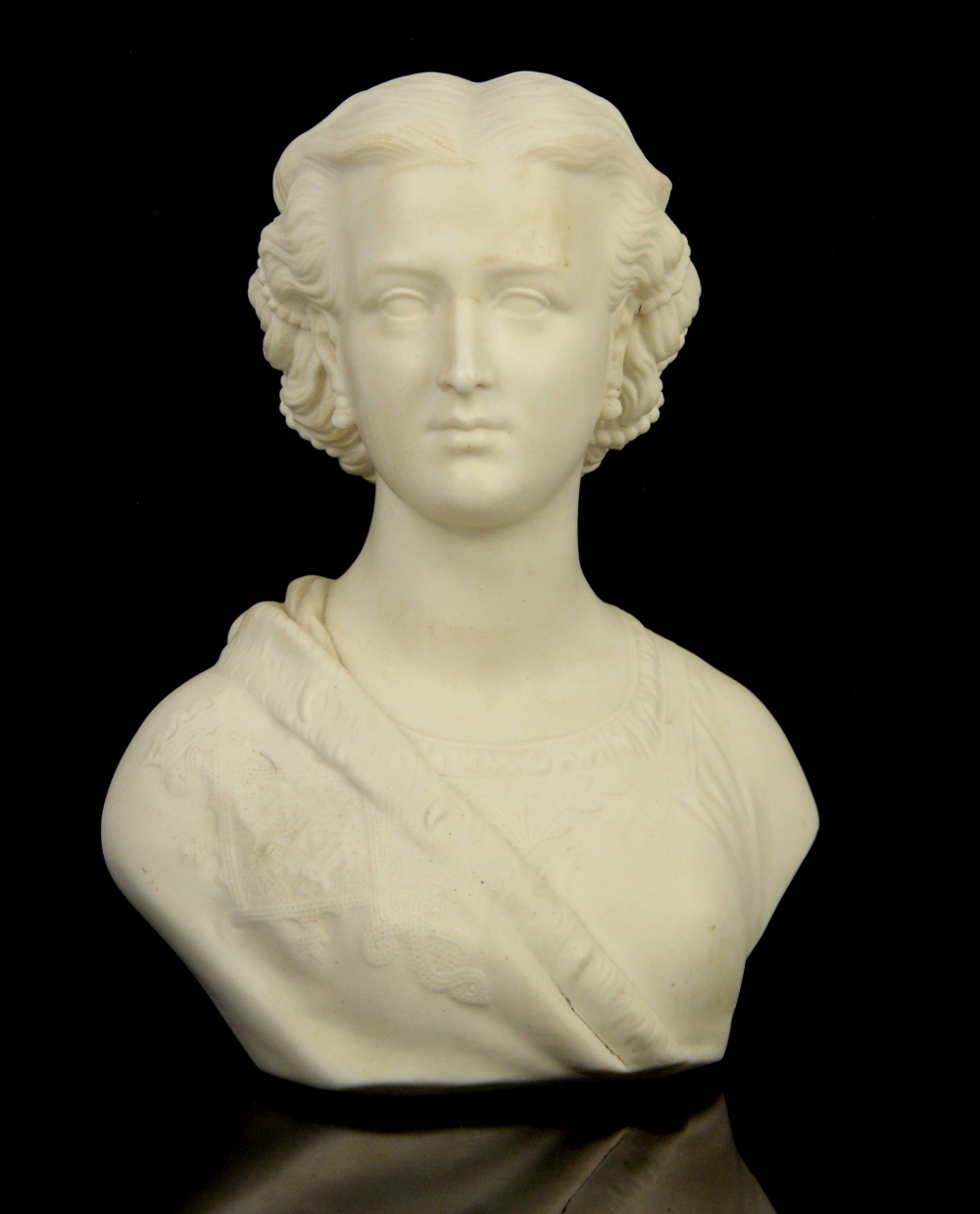 Copeland Parian bust of Princess Alexandria after F.M. Miller published by the Crystal Palace Art