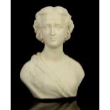 Copeland Parian bust of Princess Alexandria after F.M. Miller published by the Crystal Palace Art