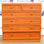 G plan chest of two short over four long drawers. 101W x 103H x 46D