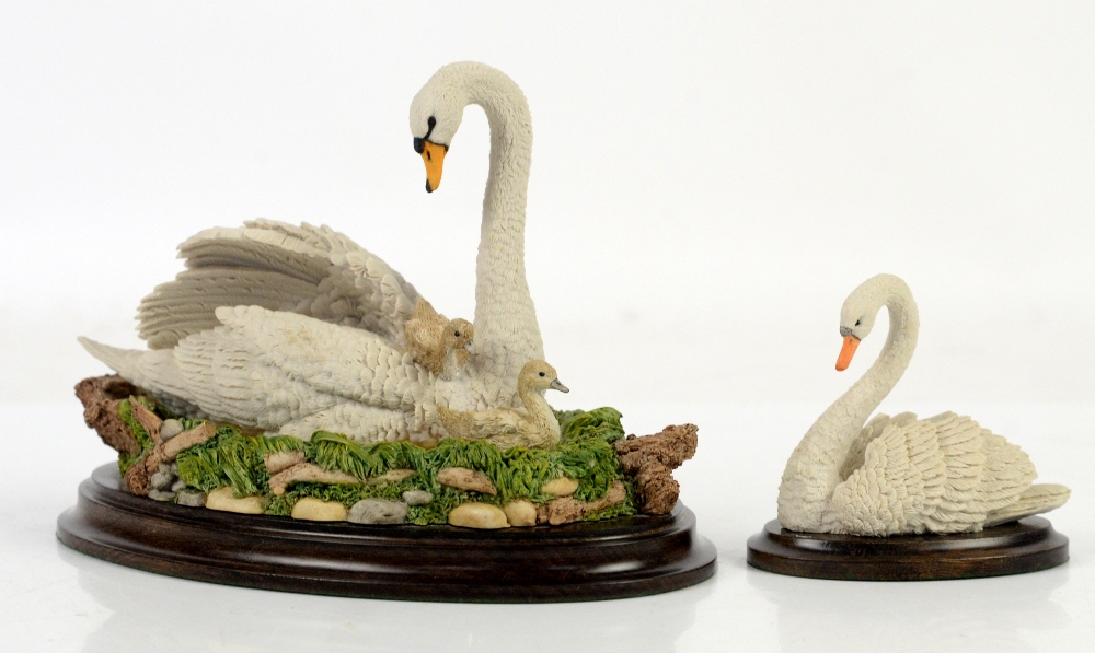 Royal Worcester wash jug and bowl decorated with poppies, Royal Doulton swan with cygnets, Country - Image 3 of 13