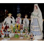 Staffordshire figure Queen of England and 8 others