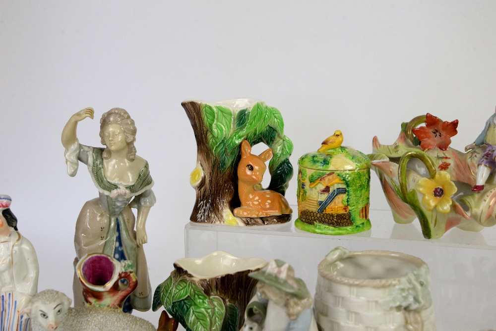 Mixed collection of ceramics, to include Czech Amphora porcelain figural group of girl with dog - Image 4 of 9