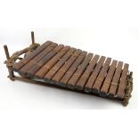 Wooden Tribal Balafon from Senegal (a gourd-resonated xylophone), H25 x W80 x D42cm