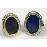 Two oval form silver photo frames one by Boots, Birmingham 1915 (2)