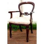 William Tillman, set of eight mahogany balloon back dining chairs