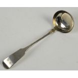 Scottish Provincial silver toddy ladle by RN Greenock, in fiddle pattern