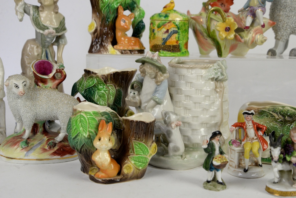 Mixed collection of ceramics, to include Czech Amphora porcelain figural group of girl with dog - Image 6 of 9