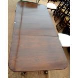 William Tillman mahogany two pedestal dining table with two leaves to seat 10.