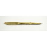 Novelty silver and with gilt finishing letter opener in the form of a fountain pen by E-F London