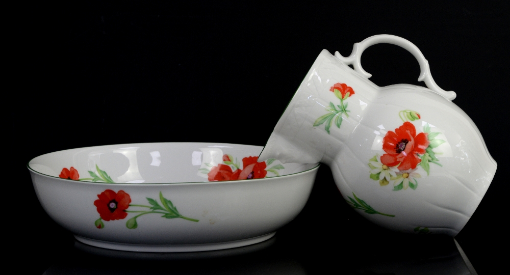 Royal Worcester wash jug and bowl decorated with poppies, Royal Doulton swan with cygnets, Country - Image 6 of 13