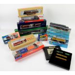 Selection of boxed and unboxed locomotives, passenger coaches and wagons, to include Piko, Mehano,