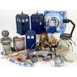 Collection of Doctor Who toys and games, to include an articulated figure of 'Sygin' the spider