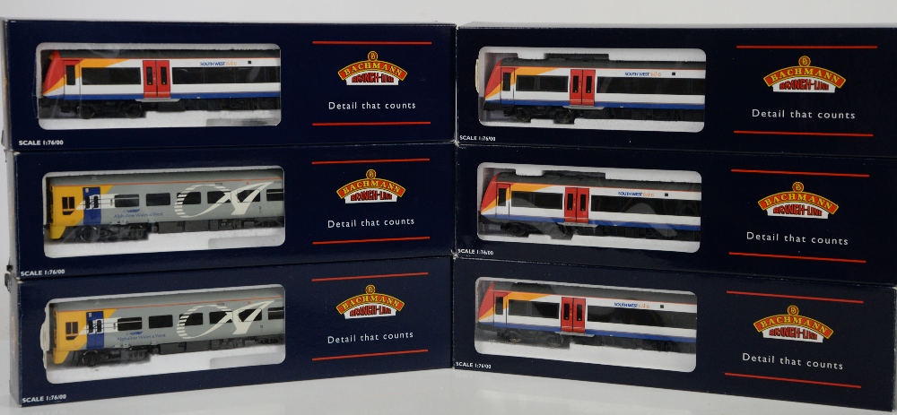 Bachmann H0/00 gauge 32452 170/4 Turbostar 2car DMU SouthWest Trains set x2, and 31506 158 Car