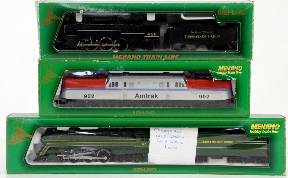 Mehano H0/00 gauge Pacific M9907 'The George Washington' Chesapeake & Ohio locomotive and tender,